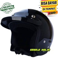 Helm bogo / helm cargloss / helm retro bogo cargloss black metalic terbaru