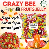 900gm ROSHEN Crazy Bee Jelly Candy Gula-Gula Viral Gummy Halal Candy Crazy Bee Candy Honey Jelly Hal