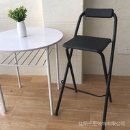 【In stock】BOYKA Bar Stool Foldable High Chair Iron Bar Chair Home Dining Chair