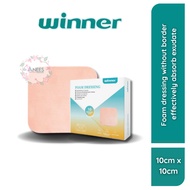 WINNER Foam Dressing Without Border (10cm x 10cm / PIECE)  Effectively absorbs exudate