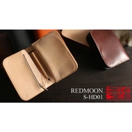 Redmoon Short Wallet S-HD01 / Heavy Duty OTN Oil Leather / Red Brown / Single Wing Zipper Type