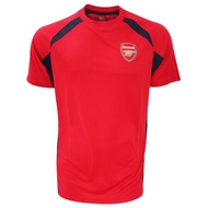 Arsenal Football Club Arsenal FC Mens Official Crest Panel Short Sleeve Soccer T-Shirt Top Cut and S