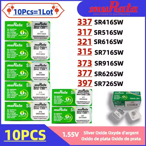10PCS Original for Murata 337 SR416SW 317 SR516SW 321 SR616SW 315 SR716SW 373 SR916SW 377 SR626SW 39