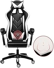 Office Chair Gaming Chair Ergonomic Office Chair Gaming Chair Reclining Computer Chair Built-in Latex Pad High Back Sports Chair (Color : Black White) hopeful