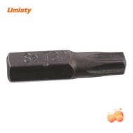 UMISTY 1pc Screw Driver Bit, S2 Alloy Steel 1/4 Inch Hex Shank Torx Bits, T6-T40 25mm Length 6 Point