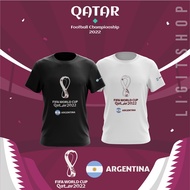 Argentina Men's Tshirt Jersey FIFA World Cup 2022 Big Size 7XL 6XL 5XL Football Champion Baju Traini