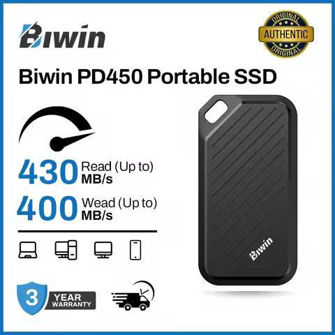 BIWIN PD450 Portable External SSD 1TB 560MB/s Read Speed USB 3.2 Gen2 TExternal Solid State Drive Fo