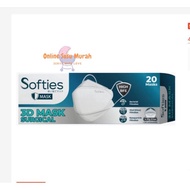 SOFTIES MASK 3D 1 BOX ISI 20 MASKER SOFTIES Berkualitas