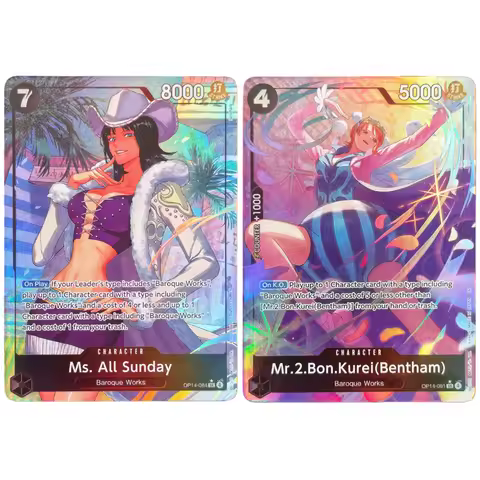 Proxy ONE PIECE Game MS All Sunday OP14-084 Mr.2.Bon.Kurei Bentham OP14-091 SR English TCG Anime Car