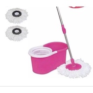 Rotatable spin mop plastic liner