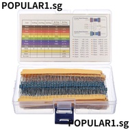 POPULAR 525pcs Resistor Kit, 17 Values 0 Ohm-1M Ohm Resistors Assortment Kit, Electrical Resistors S