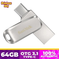 SanDisk 64GB Ultra Dual Drive Luxe USB 3.1 Flash Drive OTG Type C SDDDC4-064G