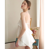 Try_yorata l Cotton tube top Origami top Cotton tube dress ชุดไปทะเล เกาะอกน่ารัก ชุดคาเฟ่แบรนด์ไอจี