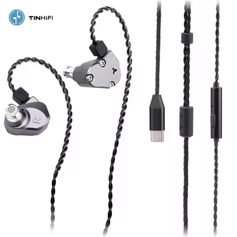 TINHIFI C2 2025 Type-C IEM HiFi Wired In Ear Earphone Monitor 10MM PU+LCP Drive Detachable 2Pin HD M