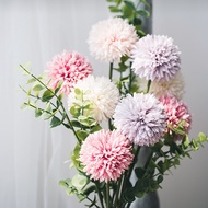 Pastel decorative dandelion flowers, fake pingpong chrysanthemums for home decor, wedding parties, p