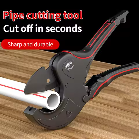 32mm-63mm PVC Pipe Cutter Ratchet Self-Locking Design Professional Tube Cutter for PVC PPR PEX Plast