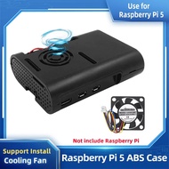Raspberry Pi 5 ABS Case Plastic Shell Optional Heatsink PWN Fan for Raspberry Pi 5 Pi5