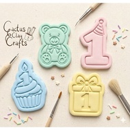 Plastic press number one birthday number one cake number one first birthday gift box