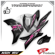 TRANSPARENT STRIPING TRANSPARENT AEROX NEW STICKER M1 CARBONBEAT STRIPING STICKER