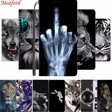 For Samsung A73 5G Case Lion Magnet Leather Flip Case For Samsung Galaxy A33 A53 5G M23 A73 Phone Ca