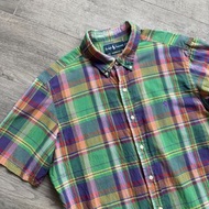 POLO RALPH LAUREN PLAID SHIRT ORIGINAL CLASSIC PLAID SHIRTS VINTAGE GREEN 恤衫 格仔恤