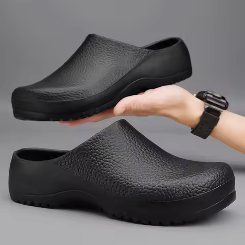 Shevalues Men Eva Clogs Men Chef Shoes Non-slip Kitchen Shoes Work Shoes Oil-proof Waterproof and We