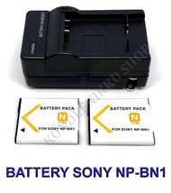 NP-BN1 \ BN1 แบตเตอรี่ \ แท่นชาร์จ \ แบตเตอรี่พร้อมแท่นชาร์จสำหรับกล้องโซนี่ Battery \ Charger \ Bat