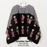 Blouse jumbo kekinian wanita korean style blouse batik kelelawar