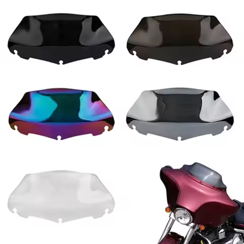 9" Motorcycle Windshield Upper Fairing Wind Screen Deflector for Harley Touring Street Electra Glide