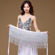 【ks1541.my】 万圣节肚皮舞腰链印度波西米亚表演腰巾 亮片流苏腰链Halloween Belly Dance Waist Chain Indian Bohemian Watchkhm 【072
