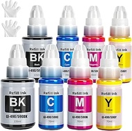 GI-590 GI-490 Ink Compatible with Canon GI590 GI490 Ink Container Multipack for PIXMA G1400 G1410 G2