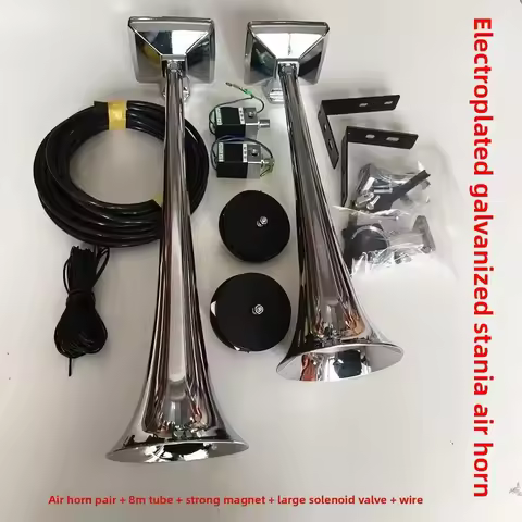 Durable Durable Thickened Electroplated S cania Air Horn Truck Whistle 12v24v Overhead Horn Original