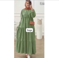 Imah momo \\ Gamis Kirania Rayon Twill Premium Fashion Muslim Kekinian Maxy Dress Wanita Muslimah Te