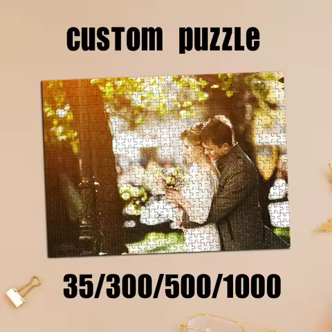 35/300/500/1000pcs Personalized Custom Photo Puzzle wedding photo DIY Toys home Decoration