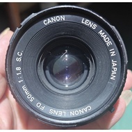 Canon FD 50mm F1.8 S.C Lens.