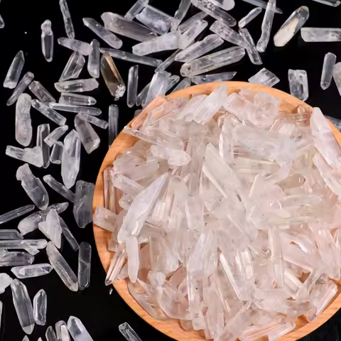 40g/120g/240g Natural Clear Quartz Crystal Points for DIY Craft, Clear Quartz Crystal Specimen, Gard