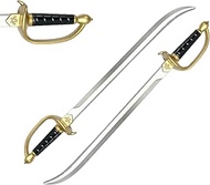 Set of Two 30-Inch Foam Pirate Cutlass Swords - Perfect for Cosplay, Roleplaying, and Halloween Cost