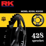 428 RK PREMIUM SPROCKET REAR RS150 RSX150 HONDA 428 REAR SPROCKET BLACK CARBO STEEL