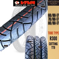 VIVA TYRE 17 Tube Tyre R300 60/80-17 70/80-17 80/80-17 Made In Malaysia Tayar