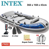 PROMOTION 68325  INTEX EXCURSION 5 Inflatable 5 - 6 Person Swimming Fishing Boat Canoeing + Paddles 