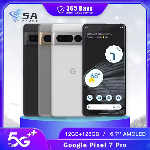Original Google Pixel 7 Pro 7Pro 5G Mobile Phone 128GB/256GB 6.7" 50MP+48MP+10.8MP NFC Google Tensor