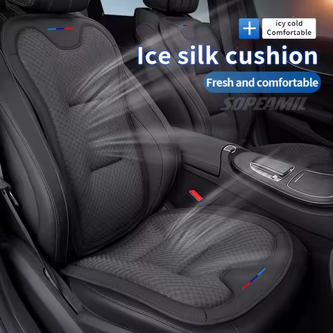 Car Seat Cushion Cover Ice Silk Seat Protector Pad For BMW M Power X3 X4 X5 X7 E36 E39 E46 E60 E65 E