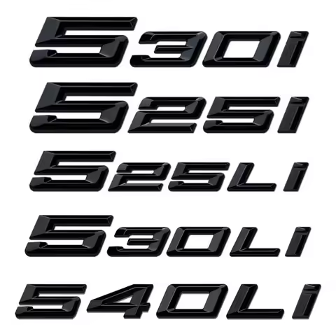 3D Car Tail Trunk Letter car sticker 525i 530i 540Li Emblem Sticker For BMW 5 Series E60 E61 F07 F10