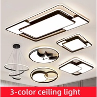 Ready Stock Modern LED Ceiling Light Dimmable With Remote Black Square Ceiling Lamp for Living Bedro