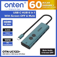 ONTEN UC-123+ USB C HUB 6 IN 1