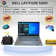 โน๊ตบุ๊ค Dell Latitude 5300 i7 8th Gen/ Ram 16GB/ SSD M2 Nvme 256 GB/FullHD หน้าจอขนาด13.3 นิ้ว USB 