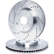 R1 Concepts Front Brakes and Rotors| Front Drilled Slotted Brake Rotors| Front Disc Brake Rotors| Fi