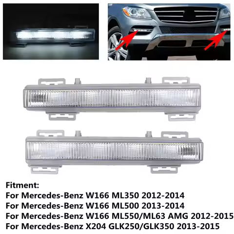 LED Car Daytime Running Light DRL Fog Lamp For Mercedes For Benz W166 ML350 ML400 X204 GLK350 2012-2