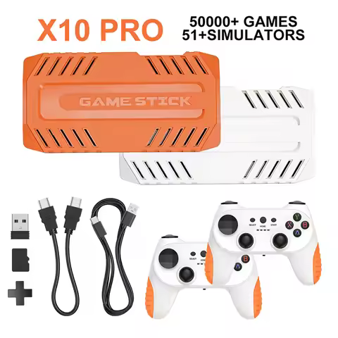 X10 Pro Retro Gaming Console 128G Game Stick Built In 50000 Retro Games 40+ Emulators S905 x 3 TV Vi