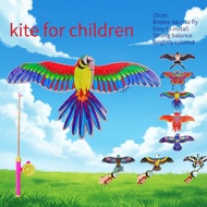 Dynamic Kite For Children 35 Cm + Fishing Rod Reel Line 50 Meters With Free Kite String Eagle Kite V